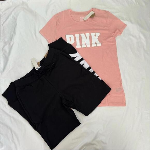 PINK VICTORIA SECRET Shirt and joggers Set - Picture 4 of 5